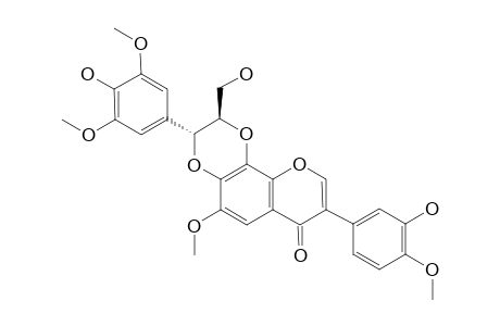 5-METHOXYXANTHOCERCIN-A;2,3-TRANS-3-(4-HYDROXY-3,5-DIMETHOXYPHENYL)-8-(3-HYDROXY-4-METHOXYPHENYL)-2-HYDROXYMETHYL-5-METHOXY-2,3-DIHYDRO-7H-1,4-DIOX
