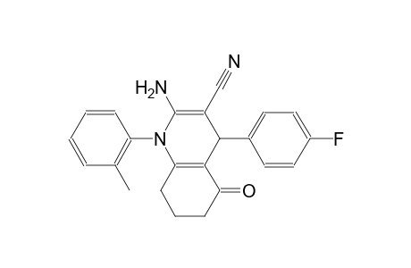 2-Amino-4-(4-fluorophenyl)-1-(2-methylphenyl)-5-oxo-4,6,7,8-tetrahydroquinoline-3-carbonitrile
