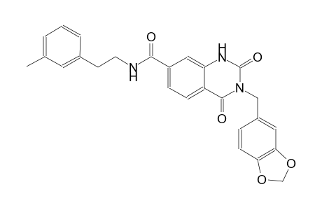 3-(1,3-benzodioxol-5-ylmethyl)-N-[2-(3-methylphenyl)ethyl]-2,4-dioxo-1,2,3,4-tetrahydro-7-quinazolinecarboxamide