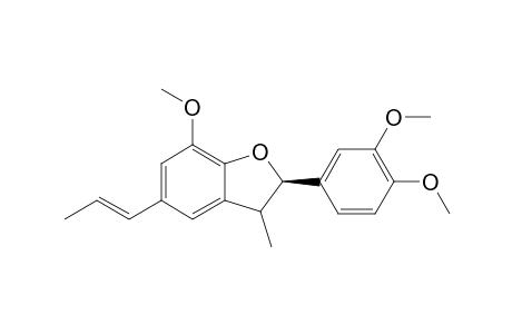 (+/-)-2-(3,4-DIMETHOXYPHENYL)-3-METHYL-7-METHOXY-5-[(E)-1-PROPENYL]-2,3-DIHYDROBENZO-[B]-FURAN