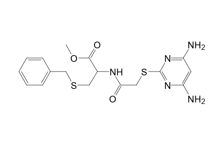 2-[[2-[(4,6-diamino-2-pyrimidinyl)thio]-1-oxoethyl]amino]-3-(phenylmethylthio)propanoic acid methyl ester