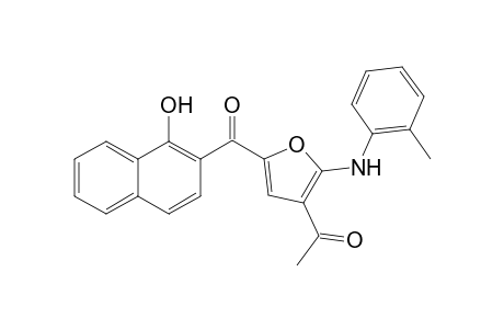 1-{5-[(1-Hydroxynaphthalen-2-yl)carbonyl]-2-[(2-methylphenyl)amino]furan-3-yl}ethan-1-one