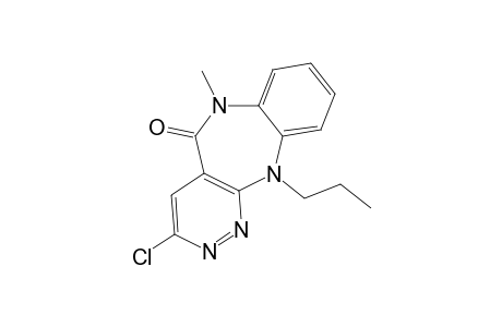 3-CHLORO-6,11-DIHYDRO-6-METHYL-11-PROPYL-5-H-PYRIDAZINO-[3.4-B]-[1.5]-BENZODIAZEPIN-5-ONE