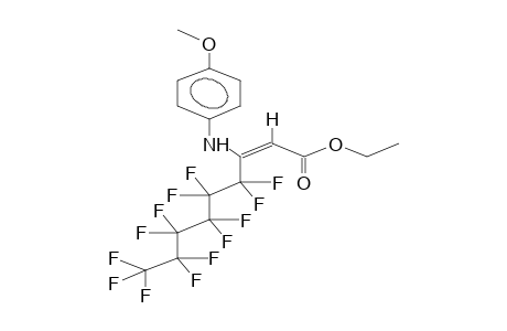 ETHYL (E)-3-(4-METHOXYPHENYL)AMINO-3-PERFLUOROHEXYLPROPENOATE