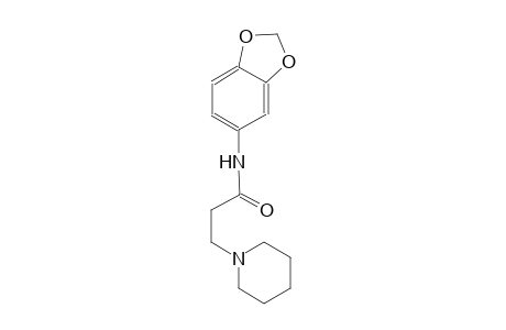 1-piperidinepropanamide, N-(1,3-benzodioxol-5-yl)-