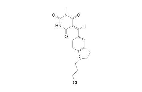 (5E)-5-{[1-(3-chloropropyl)-2,3-dihydro-1H-indol-5-yl]methylene}-1-methyl-2,4,6(1H,3H,5H)-pyrimidinetrione