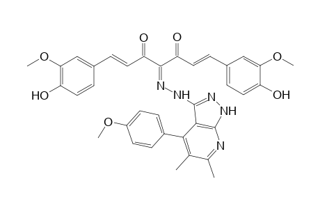 4-(2-(4-(4-Methoxyphenyl)-5,6-dimethyl-1H-pyrazolo-[3,4-b]pyridin-3-yl)hydrazono)-1,7-bis(4-hydroxy-3-methoxyphenyl)hepta-1,6-diene-3,5-dione