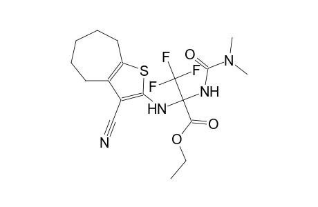 alanine, N-(3-cyano-5,6,7,8-tetrahydro-4H-cyclohepta[b]thien-2-yl)-2-[[(dimethylamino)carbonyl]amino]-3,3,3-trifluoro-, ethyl ester