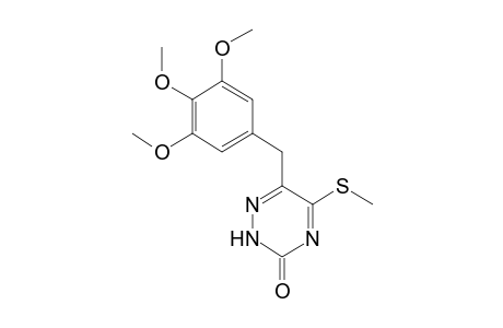 5-(METHYLTHIO)-6-(3,4,5-TRIMETHOXYBENZYL)-as-TRIAZIN-3(2H)-ONE