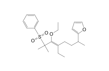 2-[5-Ethoxy-4-ethyl-1,6-dimethyl-6-(phenylsulfonyl)-4(Z)-heptenyl]furan