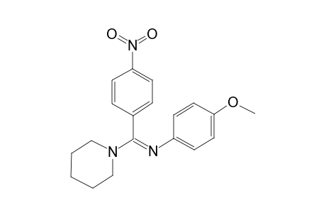 4-Methoxy-N-[(E)-(4-nitrophenyl)(1-piperidinyl)methylidene]aniline