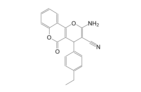 4H,5H-pyrano[3,2-c][1]benzopyran-3-carbonitrile, 2-amino-4-(4-ethylphenyl)-5-oxo-