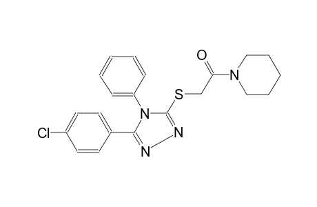 1-({[5-(4-chlorophenyl)-4-phenyl-4H-1,2,4-triazol-3-yl]sulfanyl}acetyl)piperidine