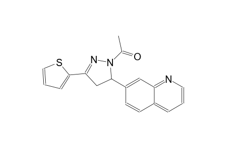 quinoline, 7-[1-acetyl-4,5-dihydro-3-(2-thienyl)-1H-pyrazol-5-yl]-