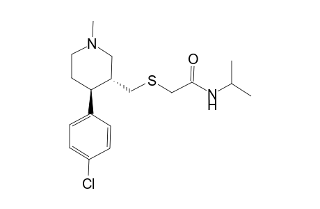 2-[(3R,4S)-4-(4-Chlorophenyl)-1-methyl-piperidin-3-ylmethylsulfanyl]-N-isopropyl-acetamide
