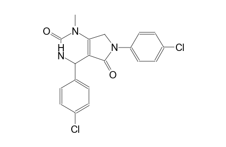 1H-pyrrolo[3,4-d]pyrimidine-2,5-dione, 4,6-bis(4-chlorophenyl)-3,4,6,7-tetrahydro-1-methyl-