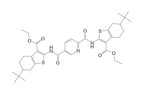 ethyl 6-tert-butyl-2-({[6-({[6-tert-butyl-3-(ethoxycarbonyl)-4,5,6,7-tetrahydro-1-benzothien-2-yl]amino}carbonyl)-3-pyridinyl]carbonyl}amino)-4,5,6,7-tetrahydro-1-benzothiophene-3-carboxylate