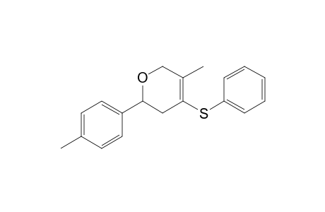 3,6-Dihydro-5-methyl-2-(p-tolyl)-4-(phenylthio)-2H-pyran