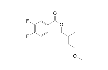 3,4-Difluorobenzoic acid, 4-methoxy-2-methylbutyl ester