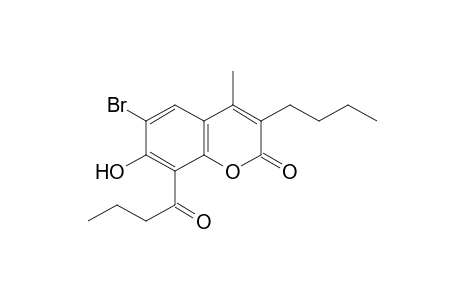 6-bromo-3-butyl-8-butyryl-7-hydroxy-4-methylcoumarin
