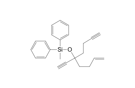 5-(Ethynyl)-5-[(methyl)(diphenylsilyl)oxy]non-1-en-8-yne