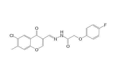 N'-[(E)-(6-chloro-7-methyl-4-oxo-4H-chromen-3-yl)methylidene]-2-(4-fluorophenoxy)acetohydrazide