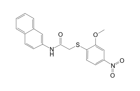 Acetamide, 2-(2-methoxy-4-nitrophenyl)thio-N-(2-naphthyl)-