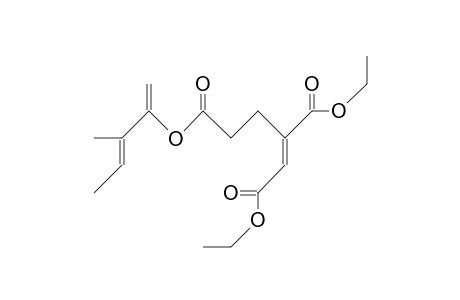 3-Carboethoxy-2-trans-hexene-1,6-dioic acid, 1-ethyl ester 6-(1-methylene-2-methyl-2-butenyl) ester