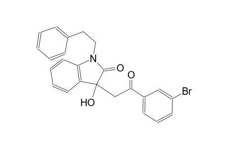 2H-indol-2-one, 3-[2-(3-bromophenyl)-2-oxoethyl]-1,3-dihydro-3-hydroxy-1-(2-phenylethyl)-