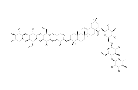 LEONTICIN-G;3-O-BETA-D-XYLOPYRANOSYL-(1->3)-BETA-D-GALACTOPYRANOSYL-(1->4)-BETA-D-GLUCOPYRANOSYL-(1->3)-ALPHA-L-ARABINOPYRANOSYL-OLEANOIC-ACID-28-O