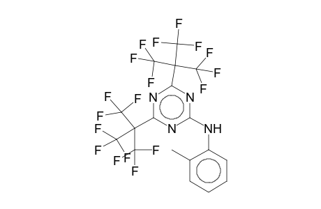 N-(2-Methylphenyl)-4,6-bis[2,2,2-trifluoro-1,1-bis(trifluoromethyl)ethyl]-1,3,5-triazin-2-amine