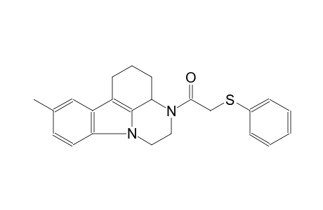 8-methyl-3-[(phenylsulfanyl)acetyl]-2,3,3a,4,5,6-hexahydro-1H-pyrazino[3,2,1-jk]carbazole