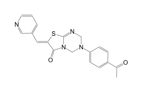 2H-thiazolo[3,2-a][1,3,5]triazin-6(7H)-one, 3-(4-acetylphenyl)-3,4-dihydro-7-(3-pyridinylmethylene)-, (7Z)-