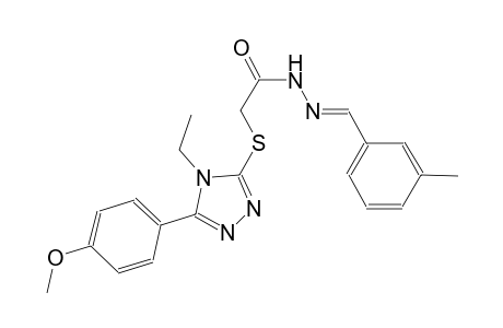 2-{[4-ethyl-5-(4-methoxyphenyl)-4H-1,2,4-triazol-3-yl]sulfanyl}-N'-[(E)-(3-methylphenyl)methylidene]acetohydrazide