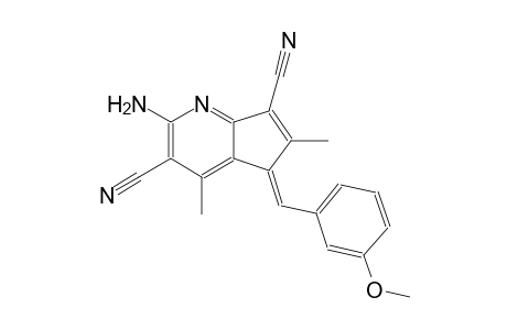 (5E)-2-amino-5-(3-methoxybenzylidene)-4,6-dimethyl-5H-cyclopenta[b]pyridine-3,7-dicarbonitrile
