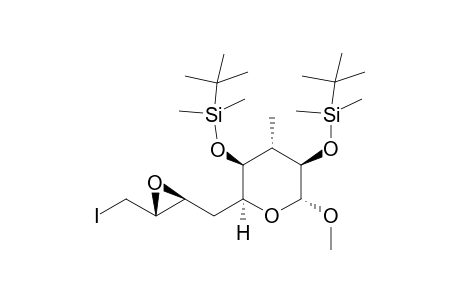 (2R,3R,4S,5S,6S,6(2S,3R))-3,5-Di-(tert-butyldimethylsiloxy)-2-methoxy-4-methyl-6-(4-iodo-2,3-epoxybutyl)-3,4,5,6-tetrahydro-2H-pyran