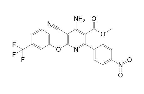 2-(4-Nitrophenyl)-4-amino-3-[methoxycarbonyl]-5-cyano-6-[(3-trifluoromethyl)phenoxy]-pyridine