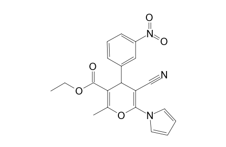 5-cyano-2-methyl-4-(3-nitrophenyl)-6-(1-pyrrolyl)-4H-pyran-3-carboxylic acid ethyl ester