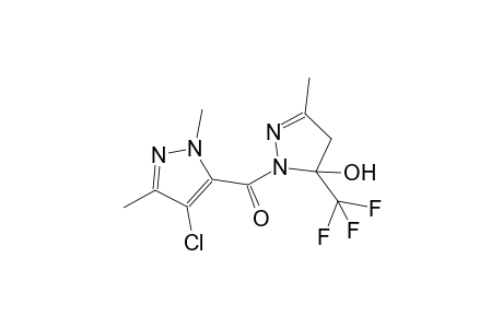 1-[(4-chloro-1,3-dimethyl-1H-pyrazol-5-yl)carbonyl]-3-methyl-5-(trifluoromethyl)-4,5-dihydro-1H-pyrazol-5-ol