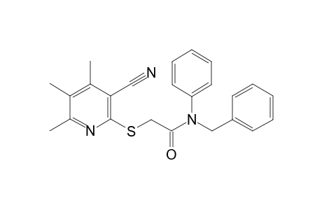 Acetamide, 2-[(3-cyano-4,5,6-trimethyl-2-pyridinyl)thio]-N-phenyl-N-(phenylmethyl)-