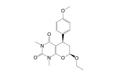 CIS-(5RS,7SR)-7-ETHOXY-1,5,6,7-TETRAHYDRO-5-(4-METHOXYPHENYL)-1,3-DIMETHYL-2H-PYRANO-[2,3-D]-PYRIMIDINE-2,4(3H)-DIONE