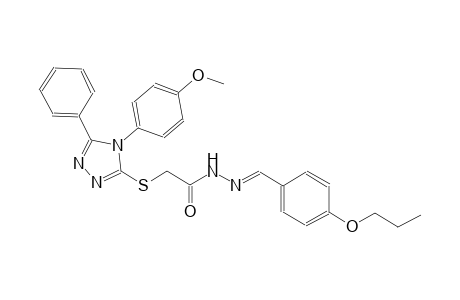 2-{[4-(4-methoxyphenyl)-5-phenyl-4H-1,2,4-triazol-3-yl]sulfanyl}-N'-[(E)-(4-propoxyphenyl)methylidene]acetohydrazide