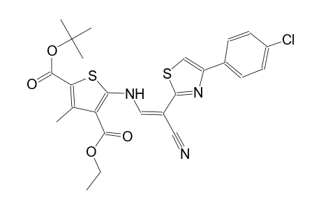 2-tert-butyl 4-ethyl 5-({(Z)-2-[4-(4-chlorophenyl)-1,3-thiazol-2-yl]-2-cyanoethenyl}amino)-3-methyl-2,4-thiophenedicarboxylate