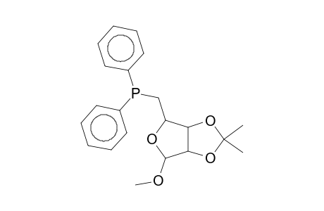 beta-D-RIBOFURANOSIDE, 1-O-METHYL-2,3-O-ISOPROPYLIDEN-5-C-(DIPHENYLPHOSPHINO)-