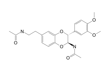 TRANS-2-(3',4'-DIMETHOXYPHENYL)-3-ACETYLAMINO-7-(N-ACETYL-2''-AMINOETHYL)-1,4-BENZODIOXANE