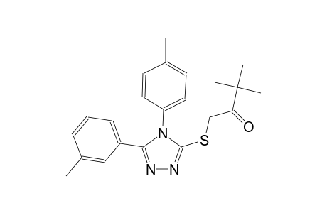 3,3-dimethyl-1-{[5-(3-methylphenyl)-4-(4-methylphenyl)-4H-1,2,4-triazol-3-yl]sulfanyl}-2-butanone
