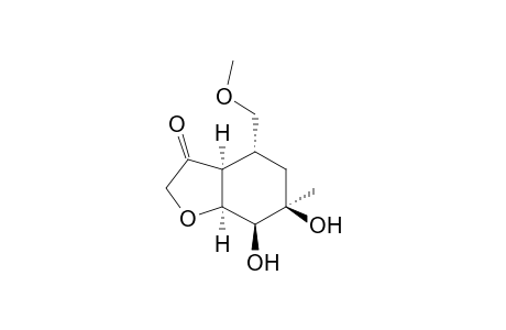 (3aS,4R,6R,7S,7aS)-4-(methoxymethyl)-6-methyl-6,7-bis(oxidanyl)-4,5,7,7a-tetrahydro-3aH-1-benzofuran-3-one