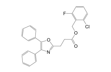2-chloro-6-fluorobenzyl 3-(4,5-diphenyl-1,3-oxazol-2-yl)propanoate