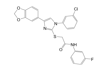 acetamide, 2-[[4-(1,3-benzodioxol-5-yl)-1-(3-chlorophenyl)-1H-imidazol-2-yl]thio]-N-(3-fluorophenyl)-
