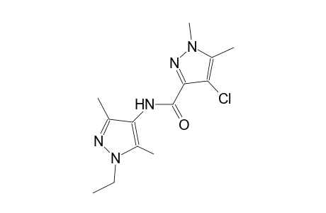 4-chloro-N-(1-ethyl-3,5-dimethyl-1H-pyrazol-4-yl)-1,5-dimethyl-1H-pyrazole-3-carboxamide